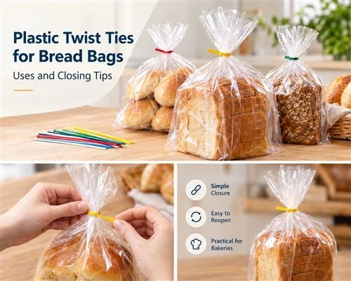Plastic Twist Ties For Bread Bags