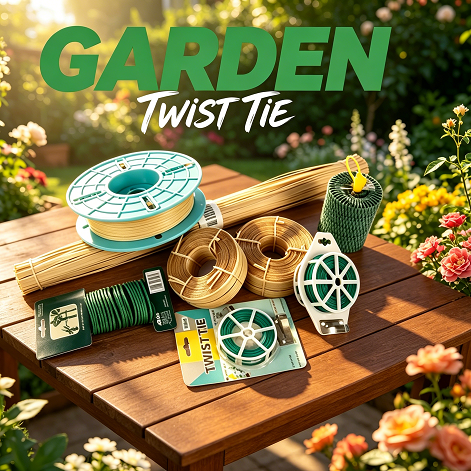Plastic Coated Garden Twist Tie With Integrated Cutter