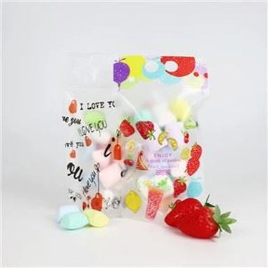 Marshmallow Frosted Texture PE Ziplock Bag