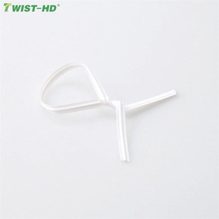 Red And White High Quality Plastic Twist Ties Without Inner Core For Home / Industry Use